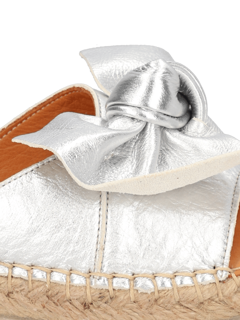 Kate-Gray-Glattleder-Pantoffel-silber