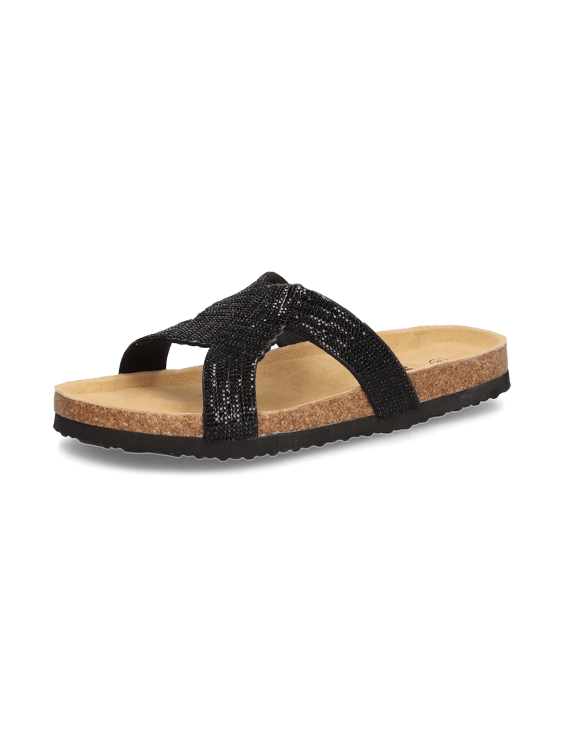 OMG!-PU-Pantoffel-schwarz
