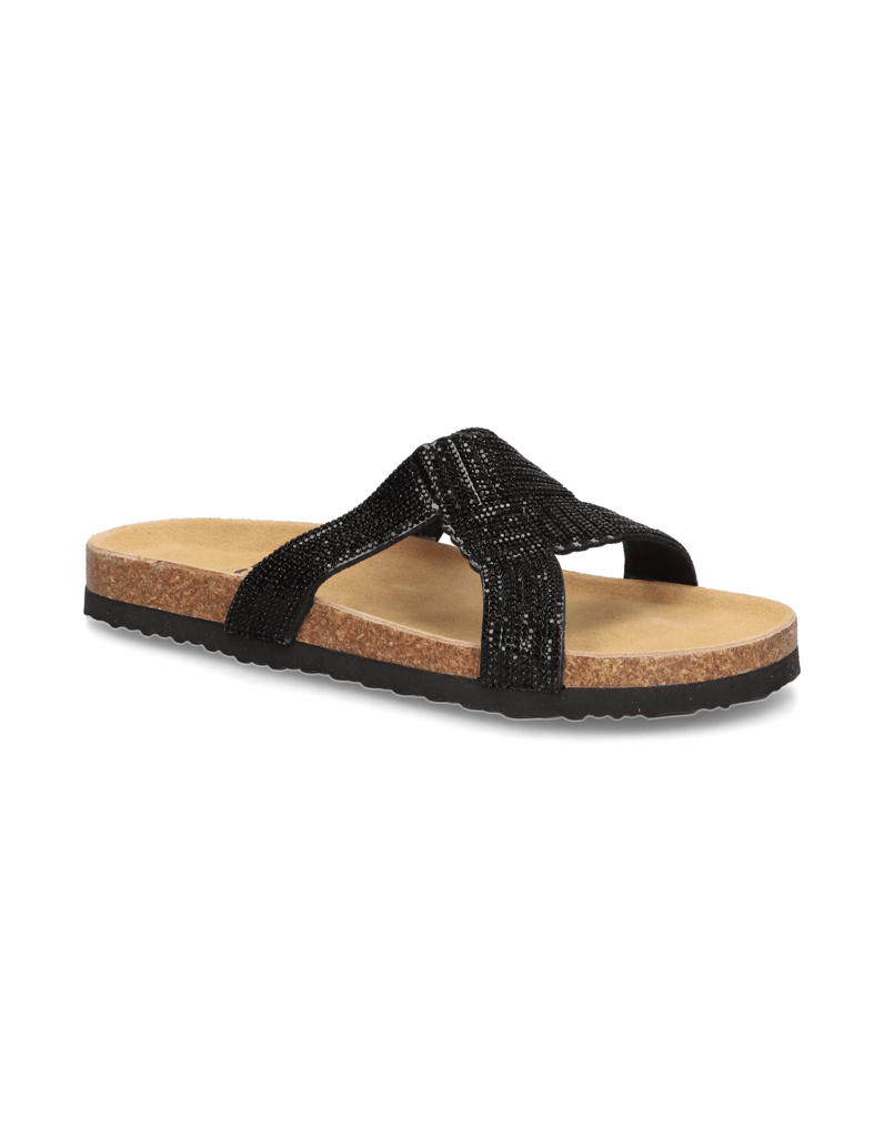 OMG!-PU-Pantoffel-schwarz