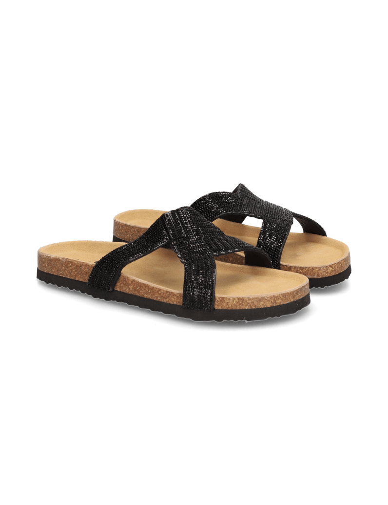 OMG!-PU-Pantoffel-schwarz