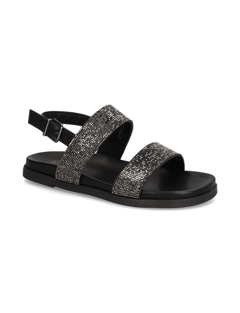 OMG!-PU-Sandale-schwarz