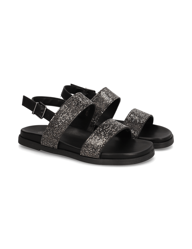 OMG!-PU-Sandale-schwarz