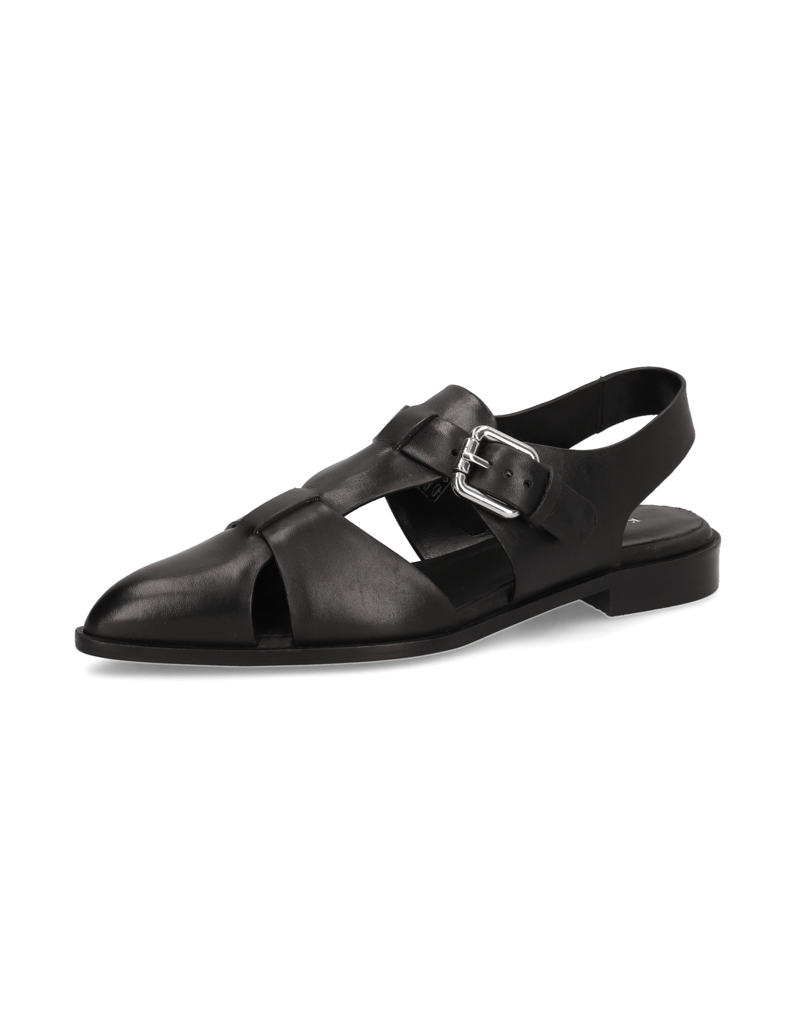 Kate-Gray-Glattleder-Sandale-schwarz