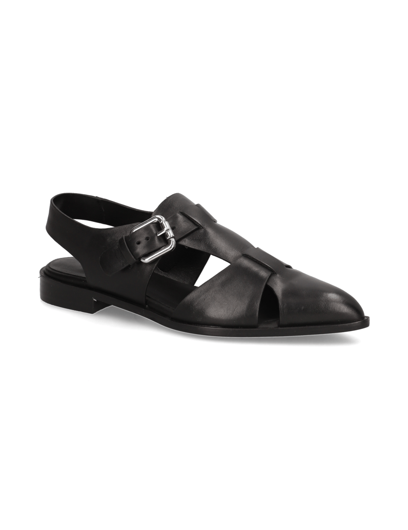 Kate-Gray-Glattleder-Sandale-schwarz