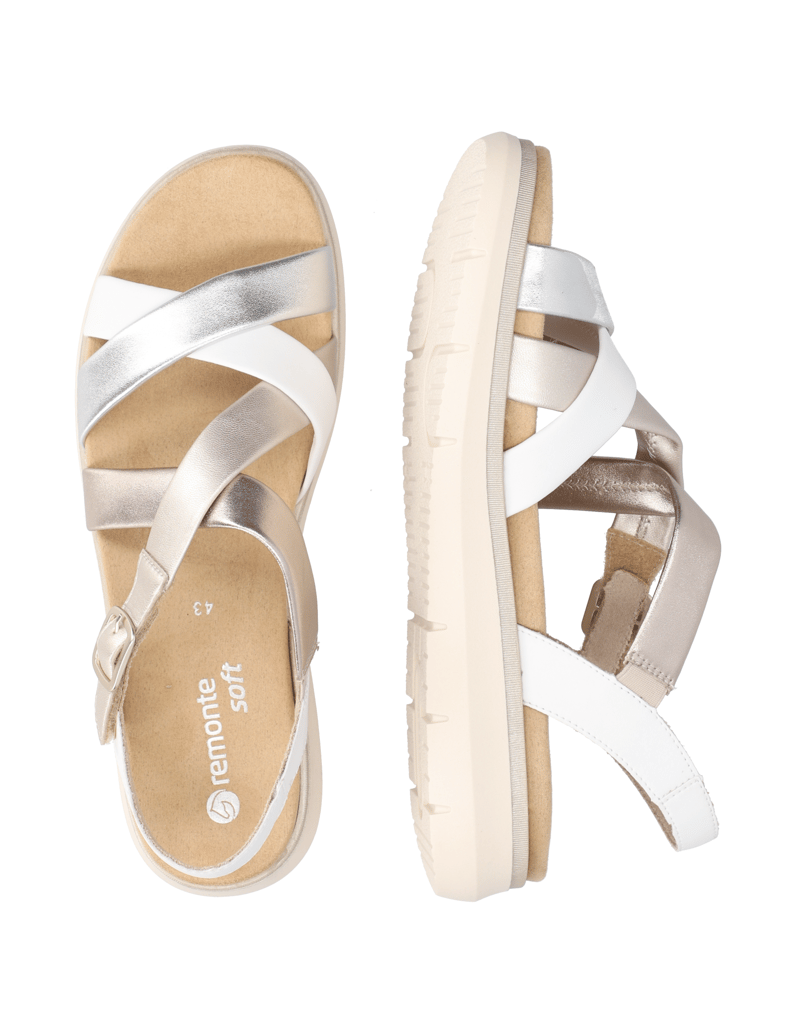 Remonte-Lederkombination-Sandale-multicolor