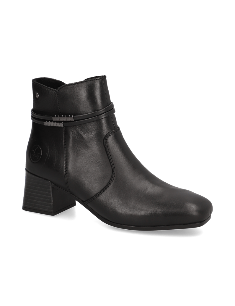 Rieker-Glattleder-Stiefelette-schwarz