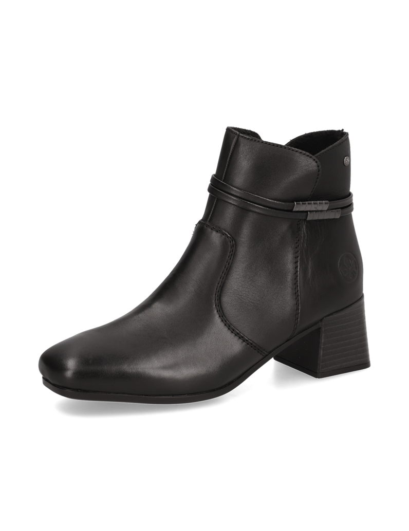 Rieker-Glattleder-Stiefelette-schwarz