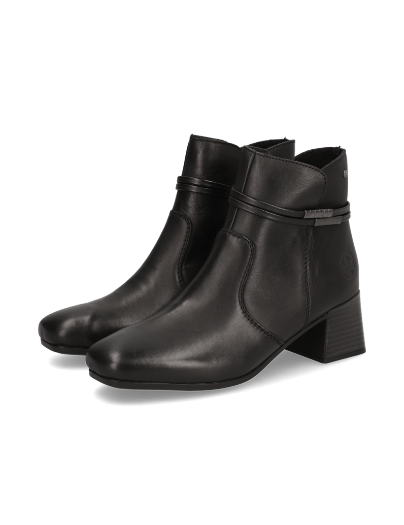 Rieker-Glattleder-Stiefelette-schwarz