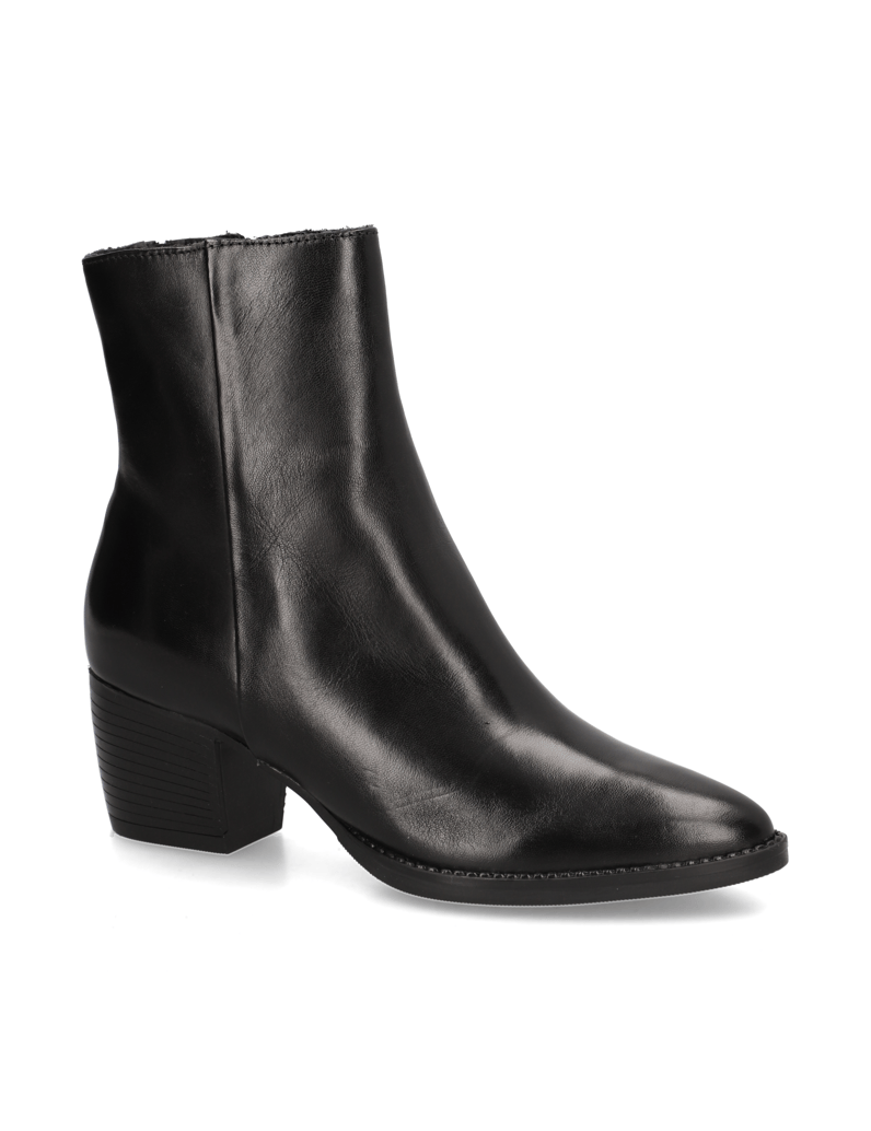 Lazzarini-Glattleder-Stiefelette-schwarz