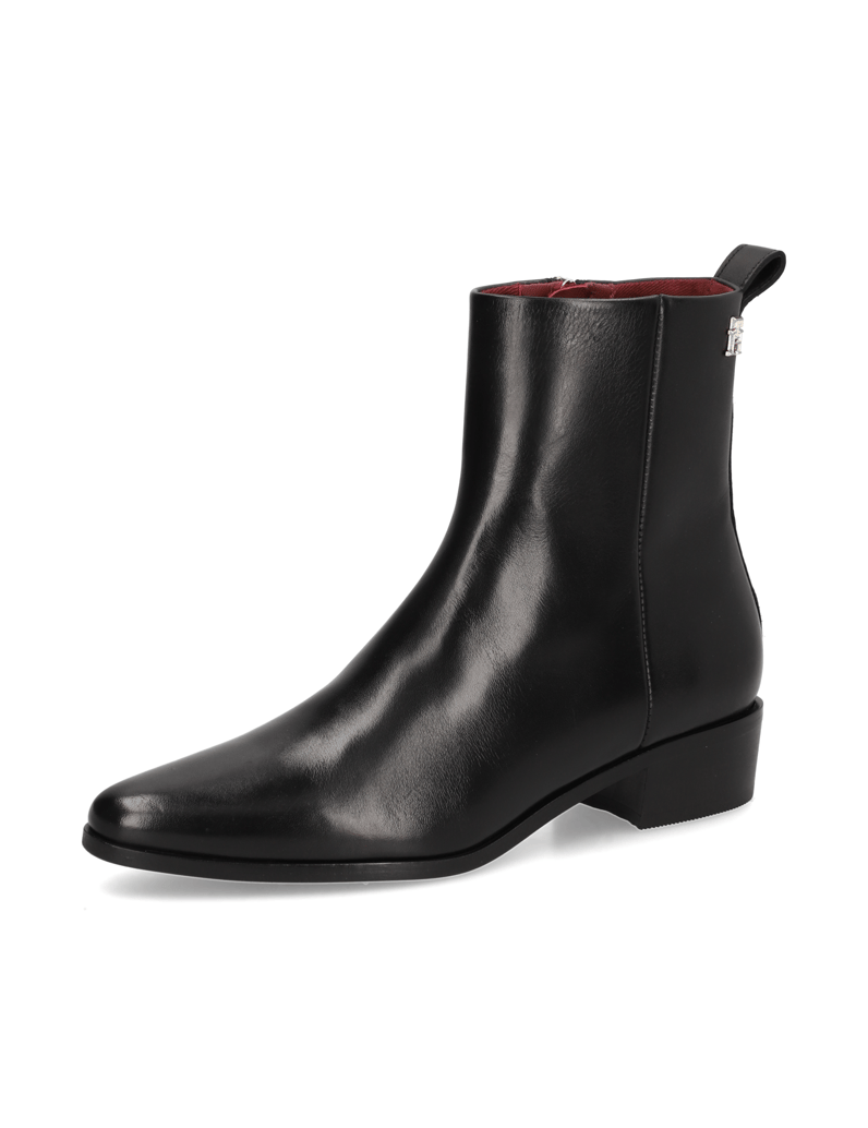 Tommy-Hilfiger-LOW-COWBOY-FLAT-LEATHER-schwarz