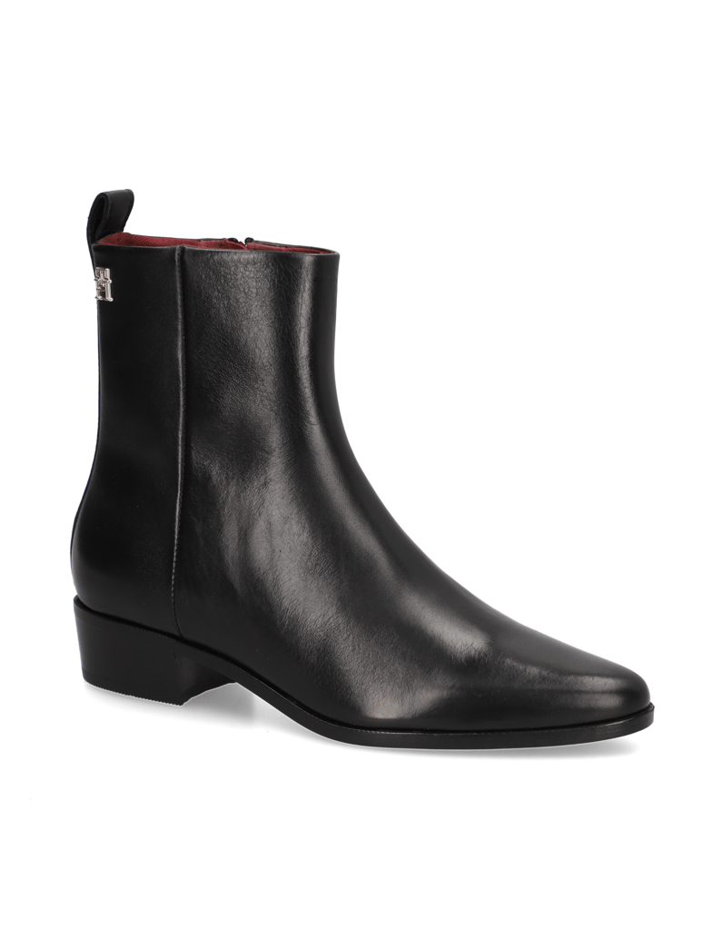 Tommy-Hilfiger-LOW-COWBOY-FLAT-LEATHER-schwarz