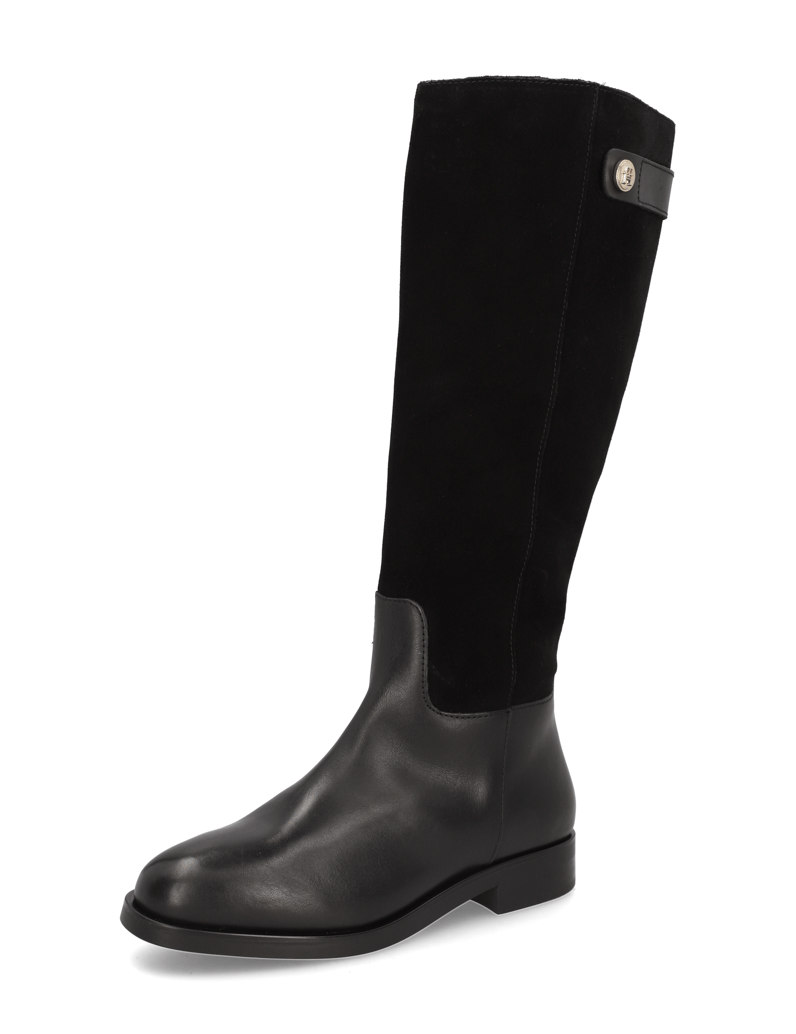 Tommy-Hilfiger-TH-STUD-LEATHER-MIX-LONG-BOOT-schwarz