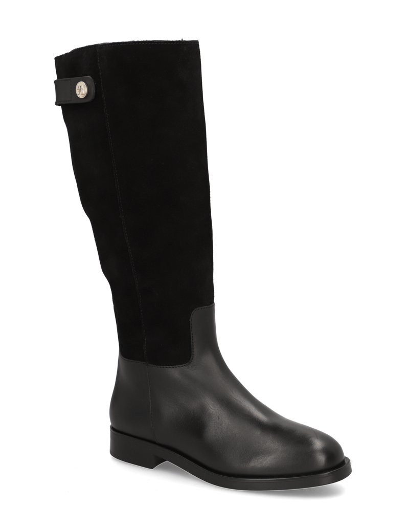 Tommy-Hilfiger-TH-STUD-LEATHER-MIX-LONG-BOOT-schwarz
