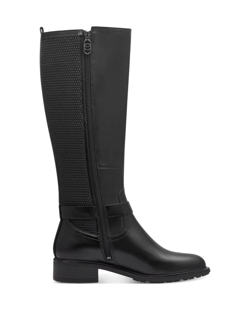 TAMARIS-Lederkombination-Stiefel-schwarz