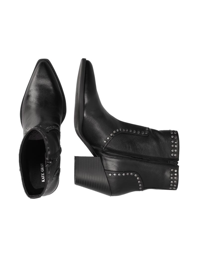 Kate-Gray-Glattleder-Stiefelette-schwarz
