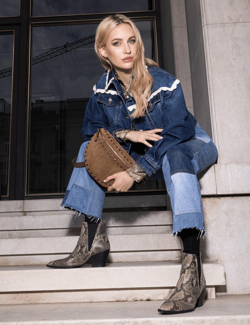 Kate-Gray-Glattleder-Stiefelette-multicolor