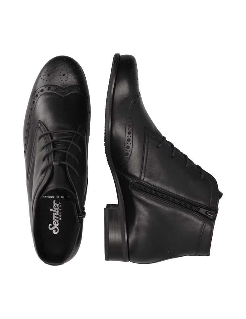 Semler-Glattleder-Stiefelette-schwarz