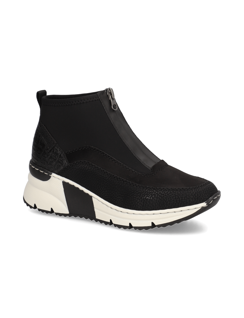 Rieker-Textil-Boot-schwarz
