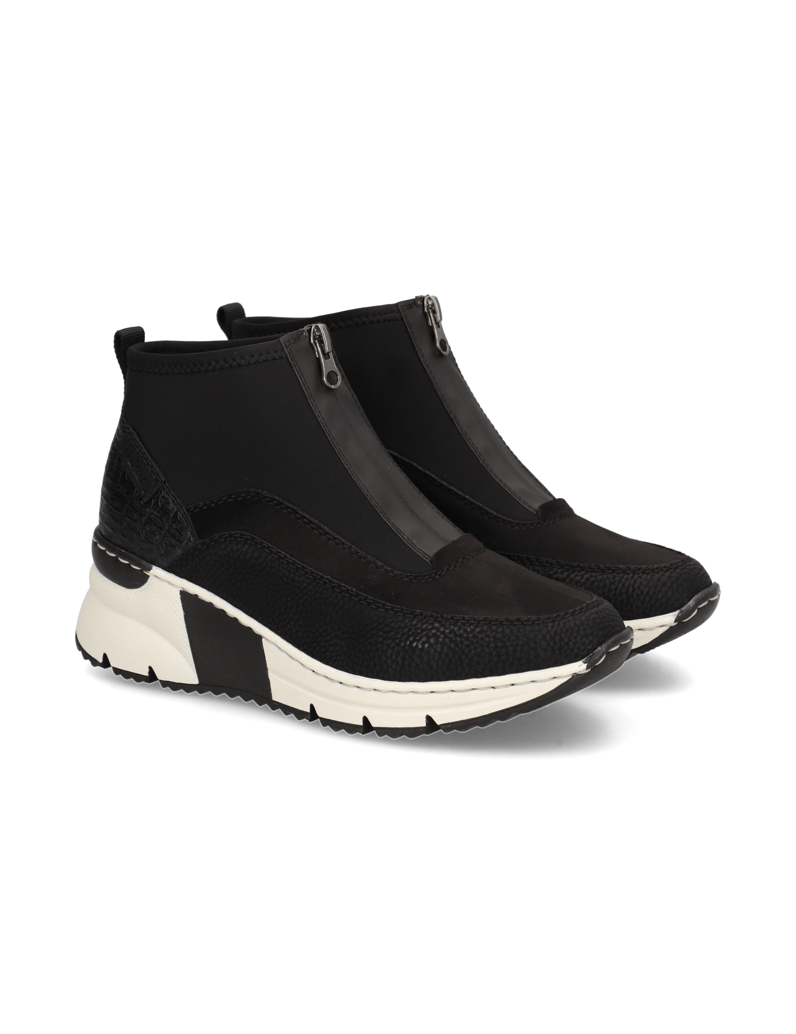 Rieker-Textil-Boot-schwarz