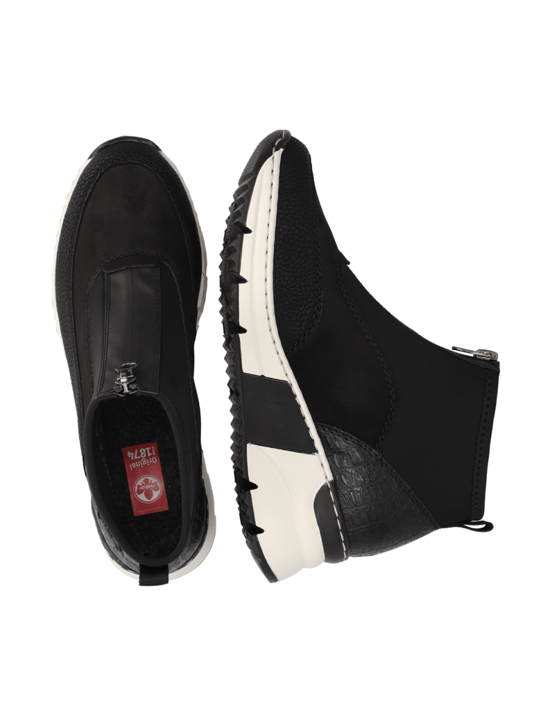 Rieker-Textil-Boot-schwarz