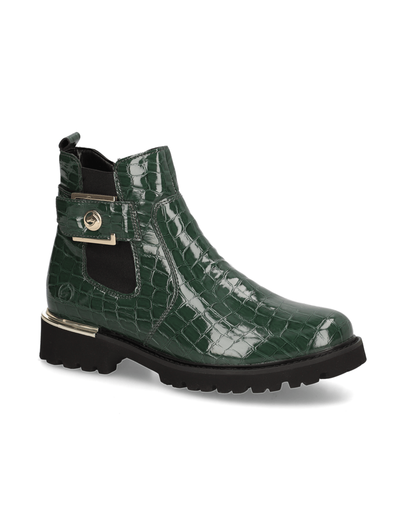 Remonte-Synthetik-Lack-Chelsea-Boot-schwarz