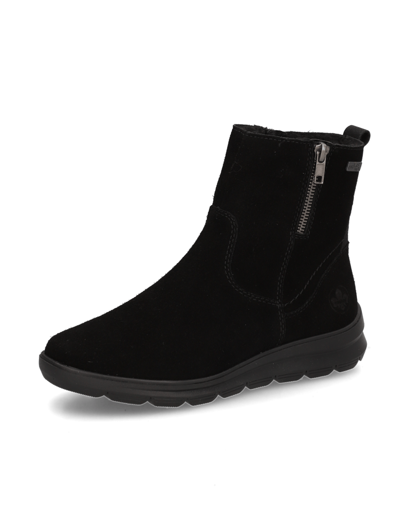 Rieker-Veloursleder-Boot-schwarz