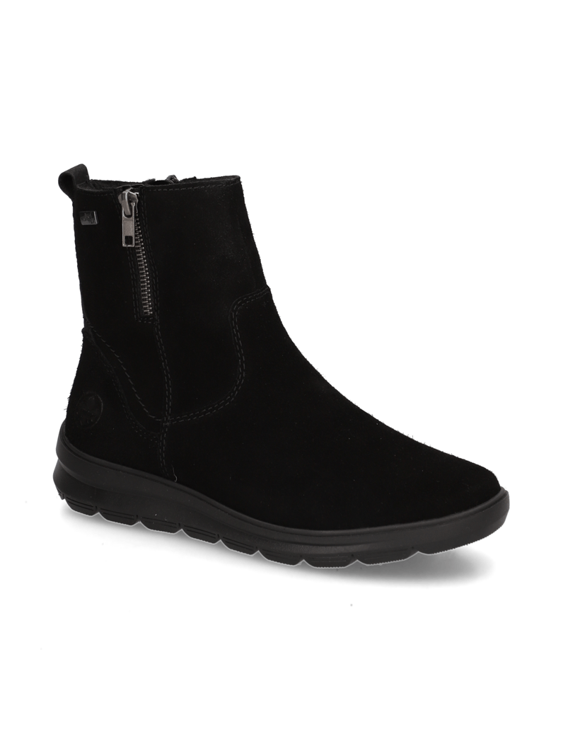 Rieker-Veloursleder-Boot-schwarz