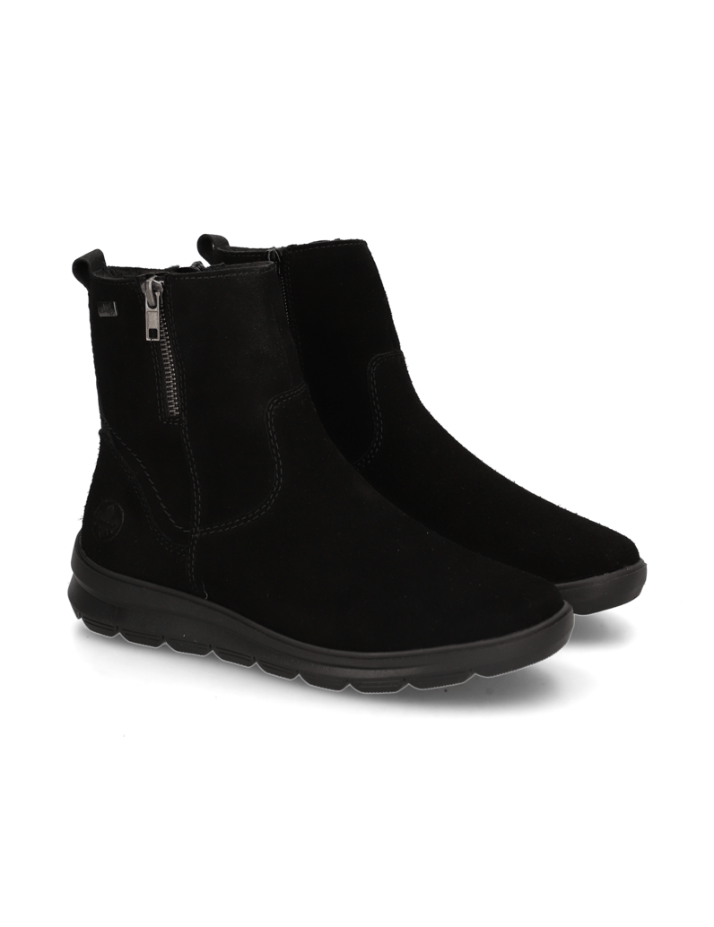Rieker-Veloursleder-Boot-schwarz