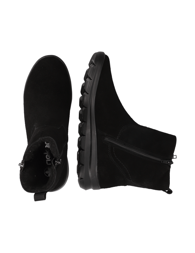 Rieker-Veloursleder-Boot-schwarz