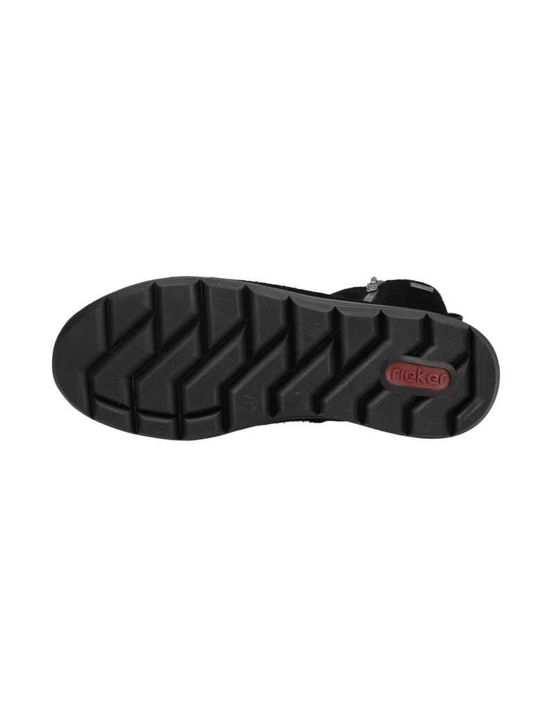 Rieker-Veloursleder-Boot-schwarz