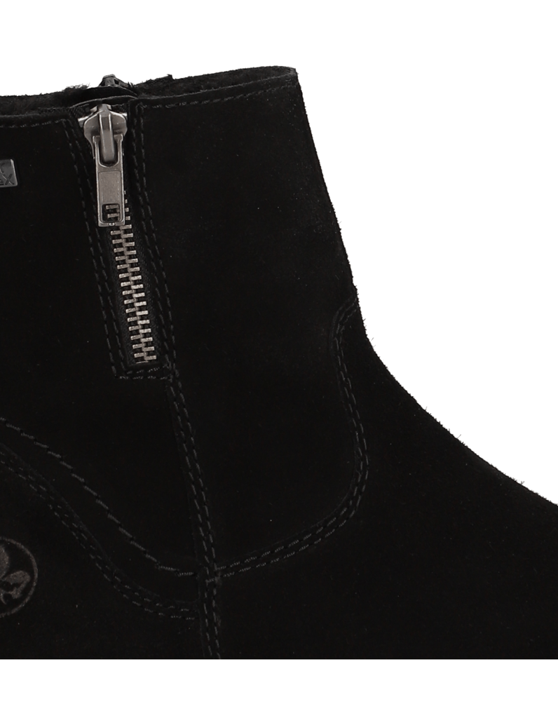 Rieker-Veloursleder-Boot-schwarz