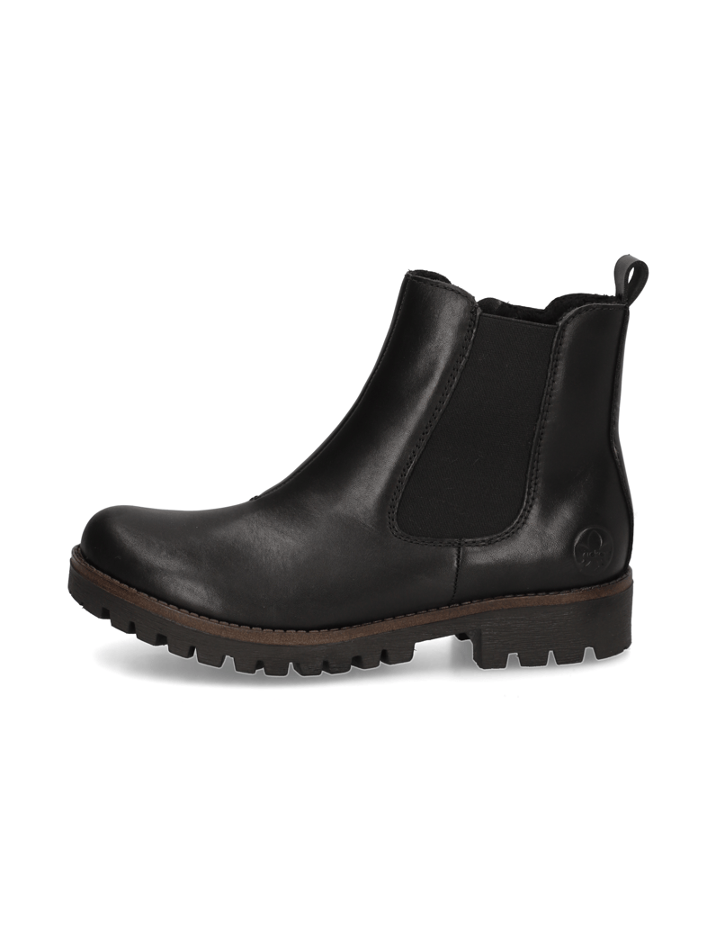 Rieker-Glattleder-Boot-schwarz