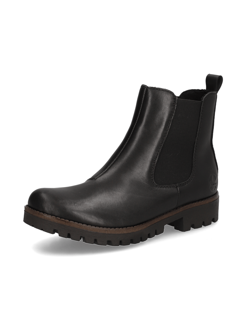 Rieker-Glattleder-Boot-schwarz