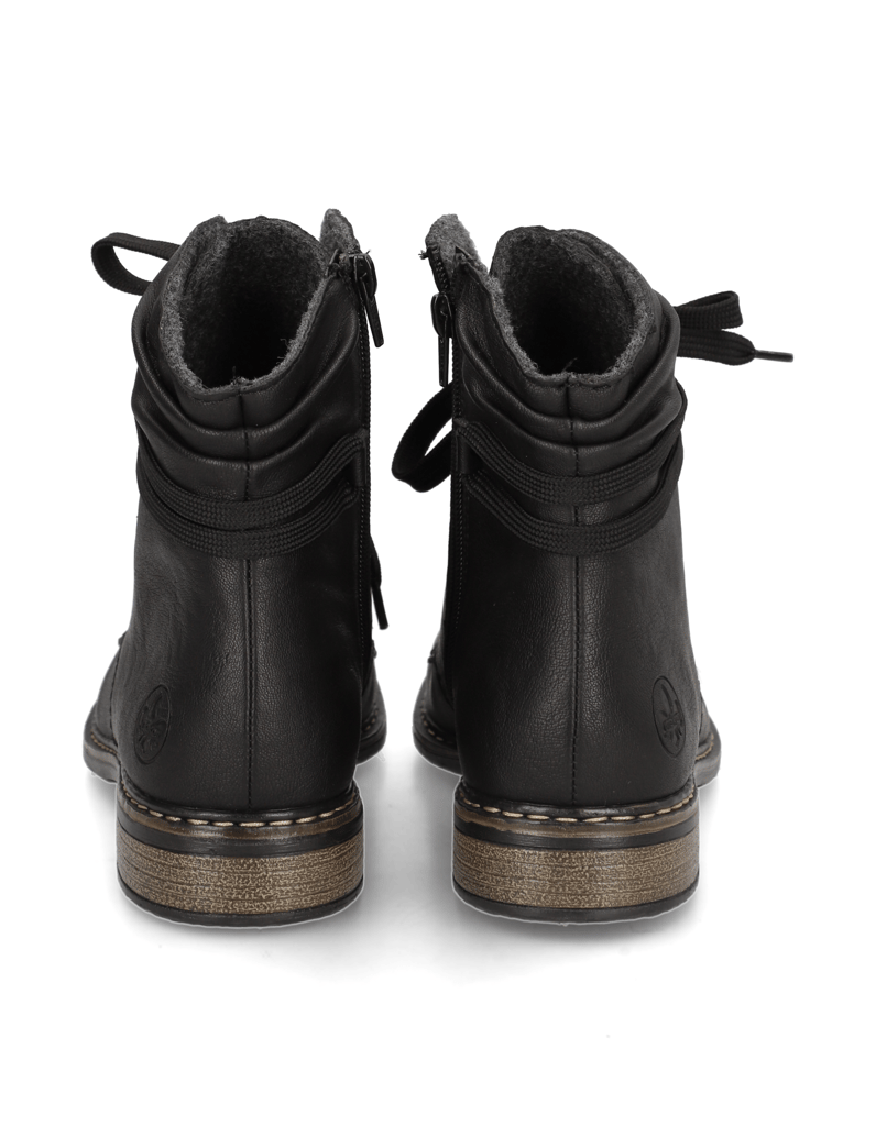 Rieker-Schnürstiefelette-schwarz