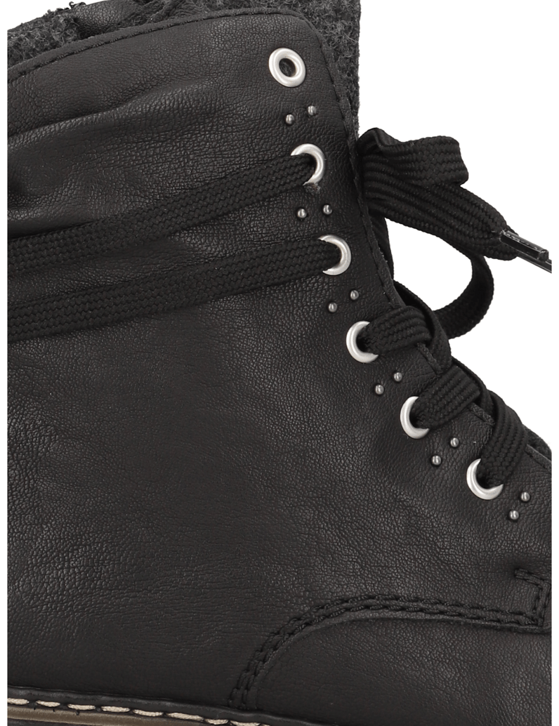 Rieker-Schnürstiefelette-schwarz