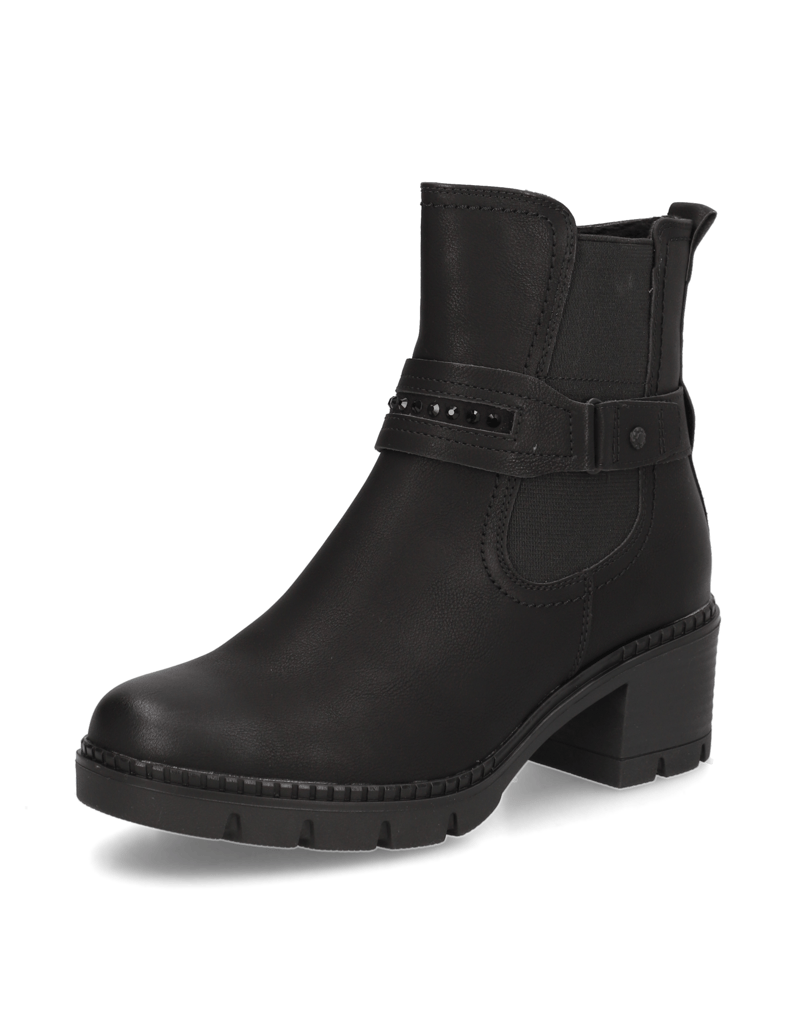 RELIFE-Lederimitat-Stiefelette-schwarz
