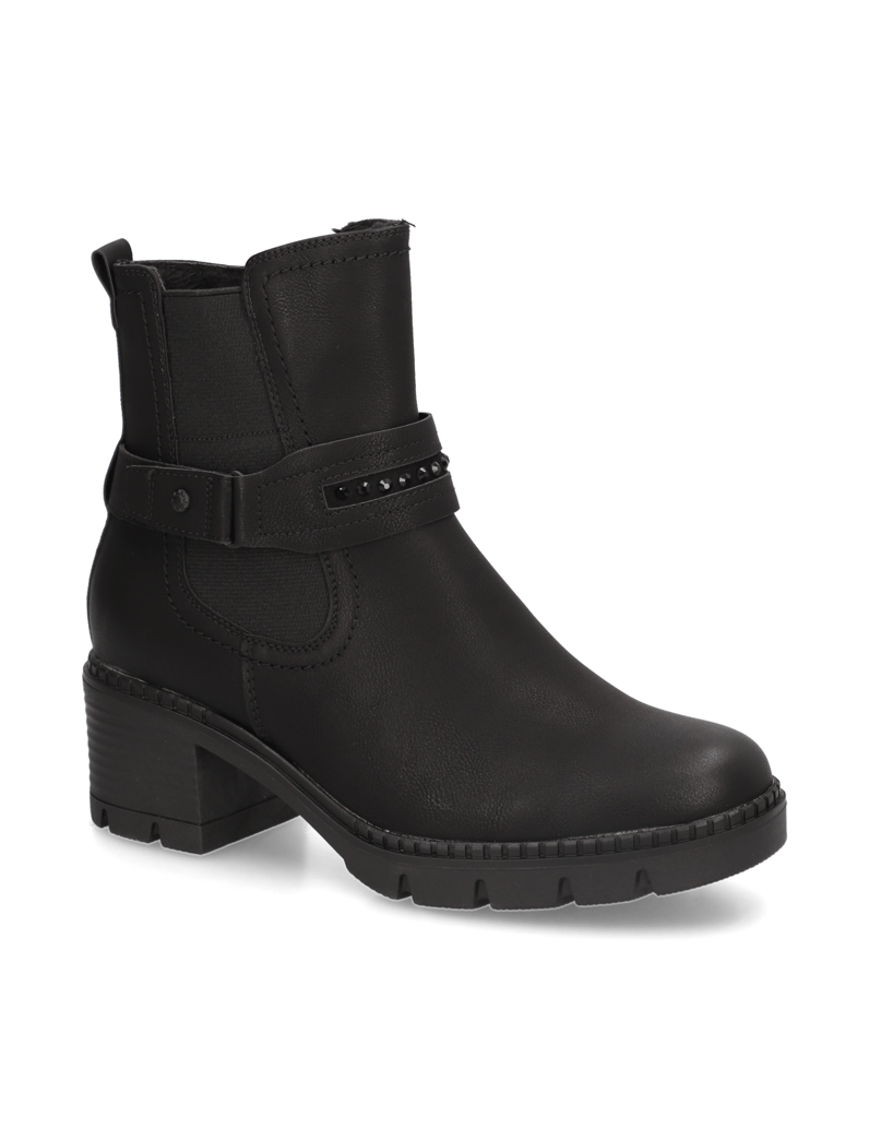 RELIFE-Lederimitat-Stiefelette-schwarz