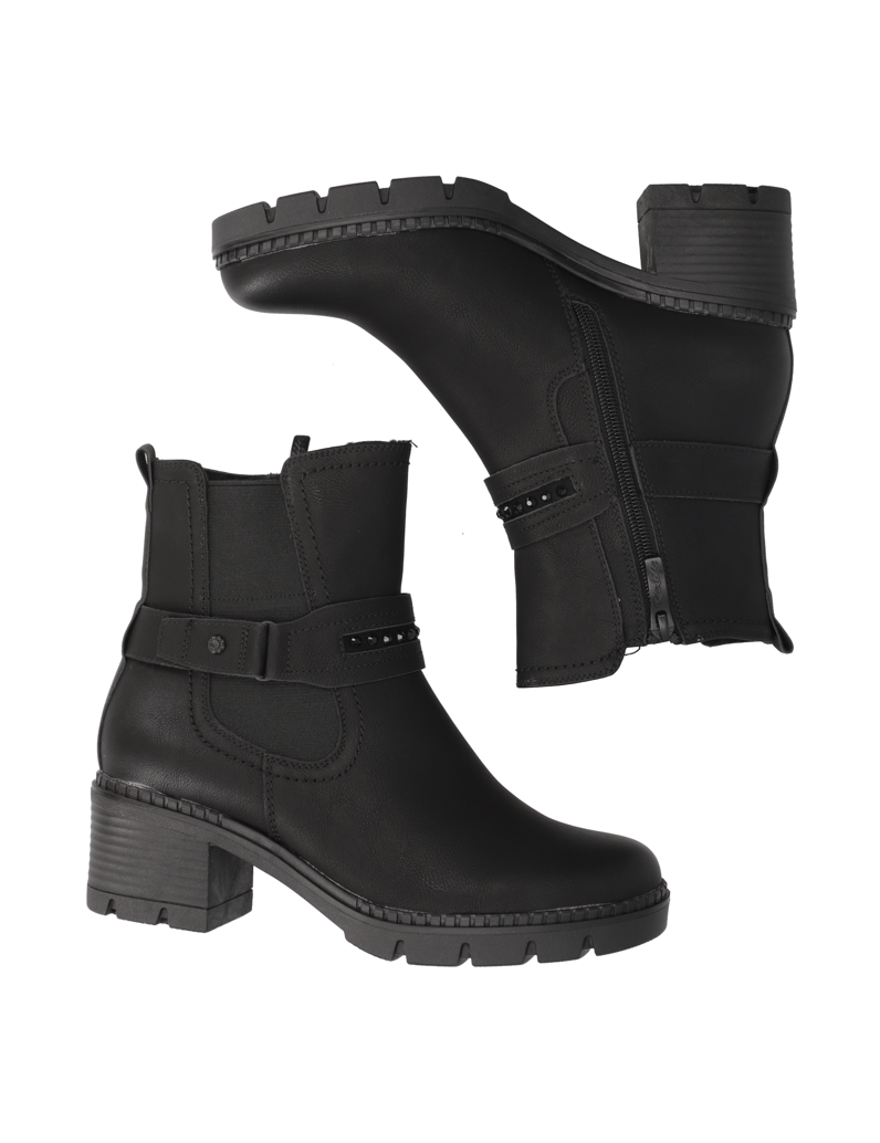 RELIFE-Lederimitat-Stiefelette-schwarz