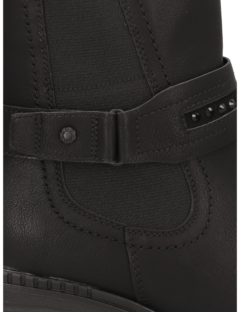 RELIFE-Lederimitat-Stiefelette-schwarz