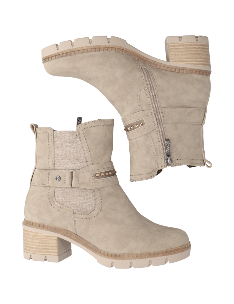 RELIFE-Lederimitat-Stiefelette-schwarz