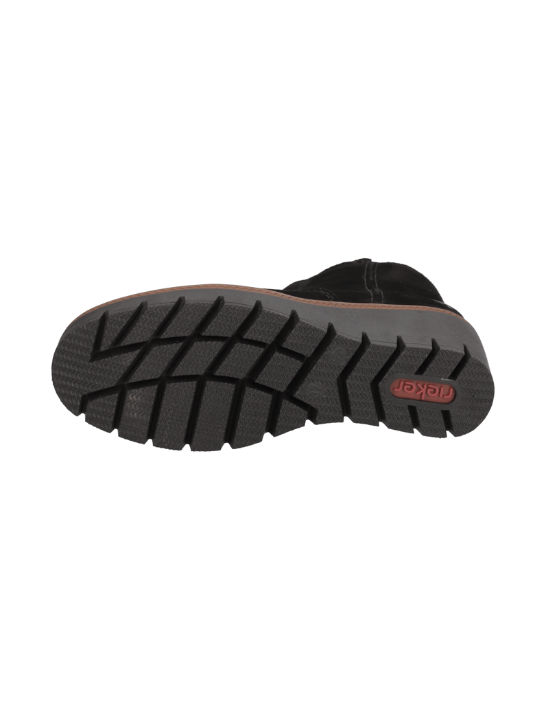 Rieker-Veloursleder-Stiefelette-schwarz