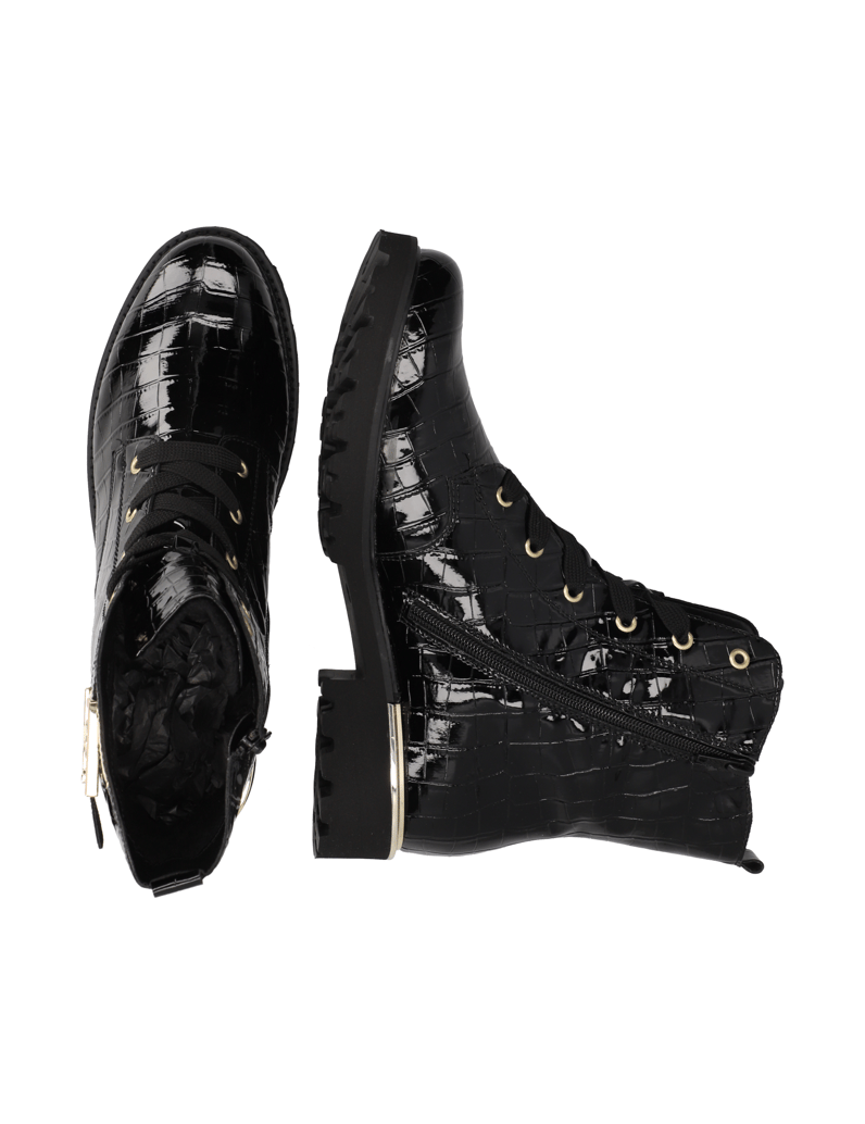 Remonte-Schnürstiefelette-schwarz