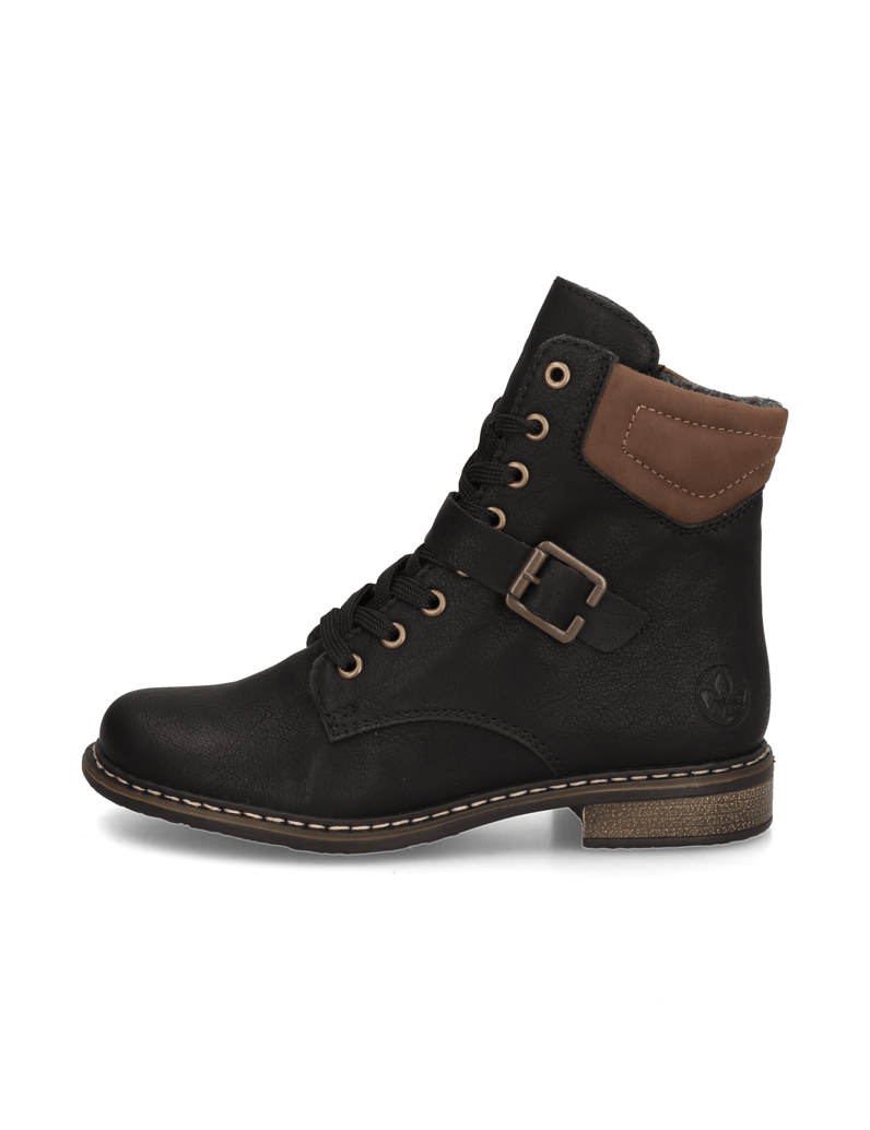 Rieker-Schnürstiefelette-schwarz