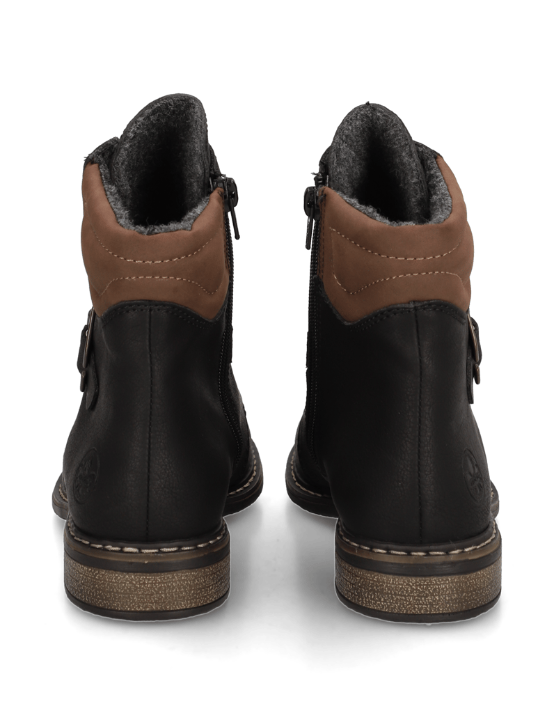 Rieker-Schnürstiefelette-schwarz