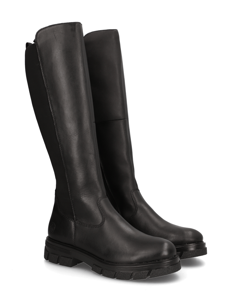 Rieker-Glattleder-Stiefel-schwarz