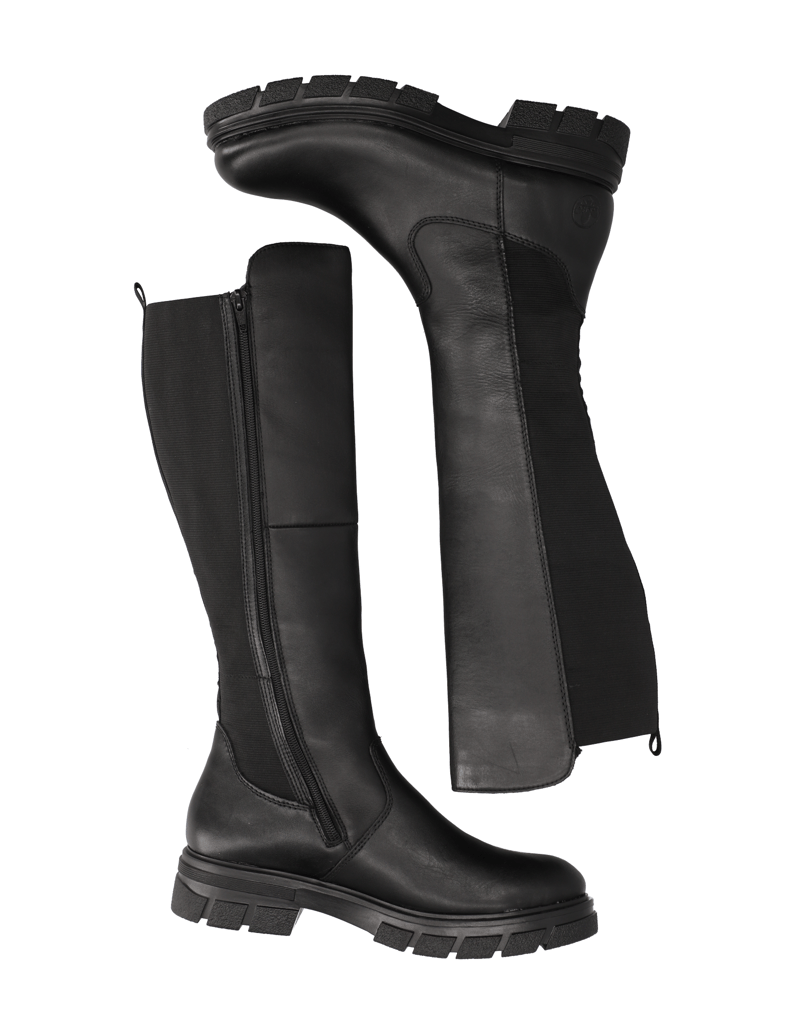 Rieker-Glattleder-Stiefel-schwarz