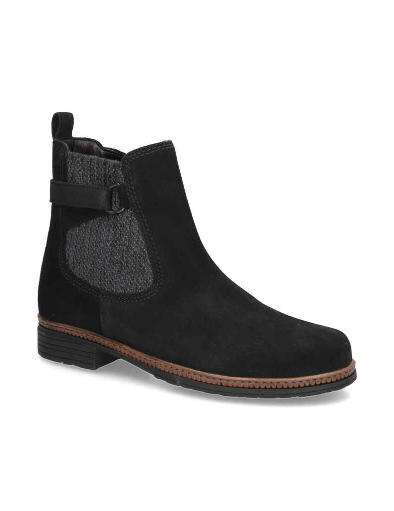 Gabor-Veloursleder-Chelsea-Boot-schwarz