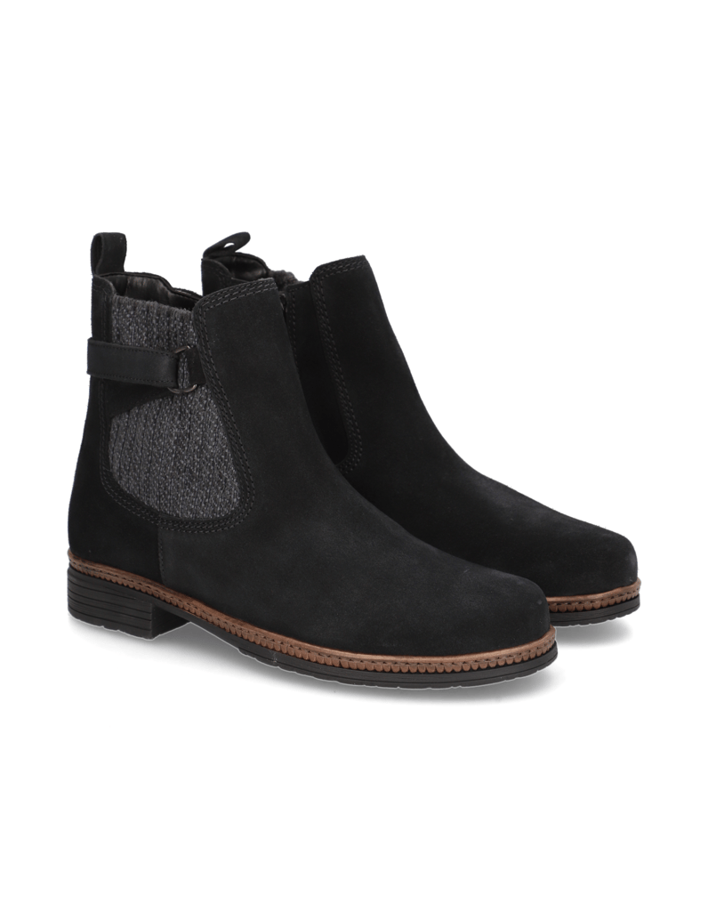 Gabor-Veloursleder-Chelsea-Boot-schwarz