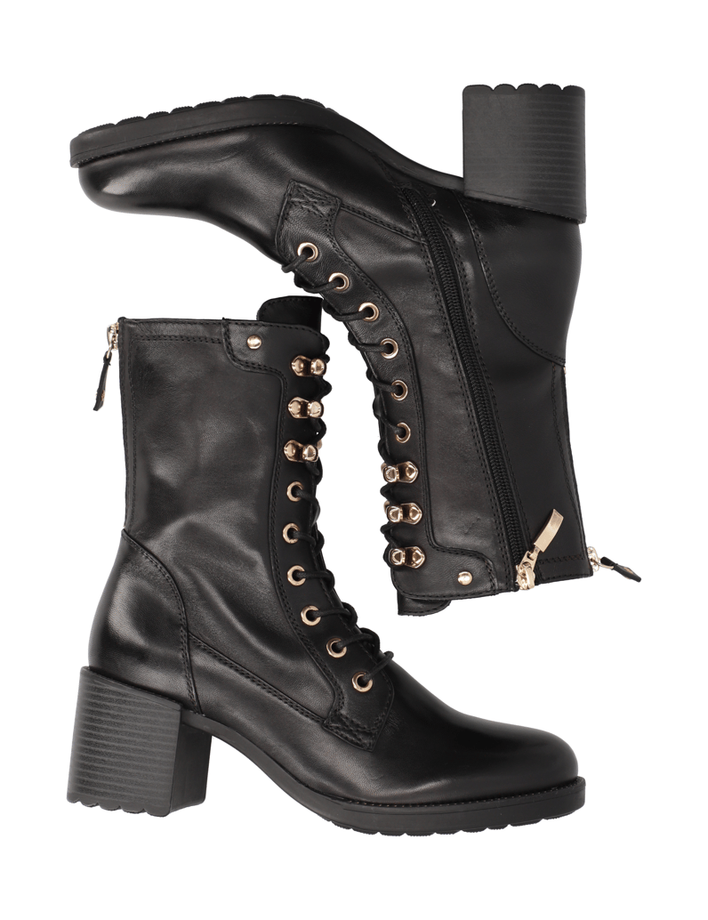 POE-Glattleder-Schnürstiefelette