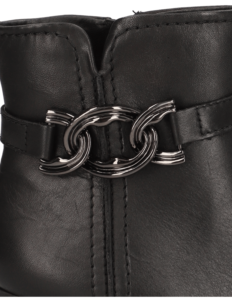 Lazzarini-Glattleder-Stiefelette-schwarz